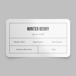 Winter Berry Candle Label