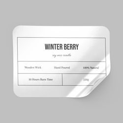 Winter Berry Candle Label