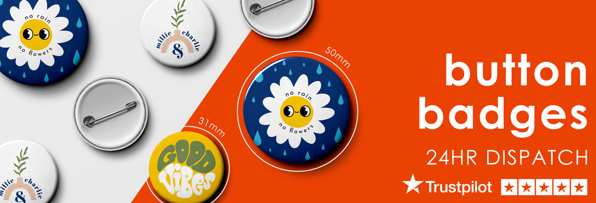 Buy Customized Round Pin Metal Button Badges Online - Dot Badges